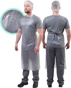 Avental de PVC c/ Cordão Fitilho Transparente
