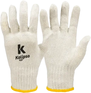 Luva Tricotada De Algodão Branco