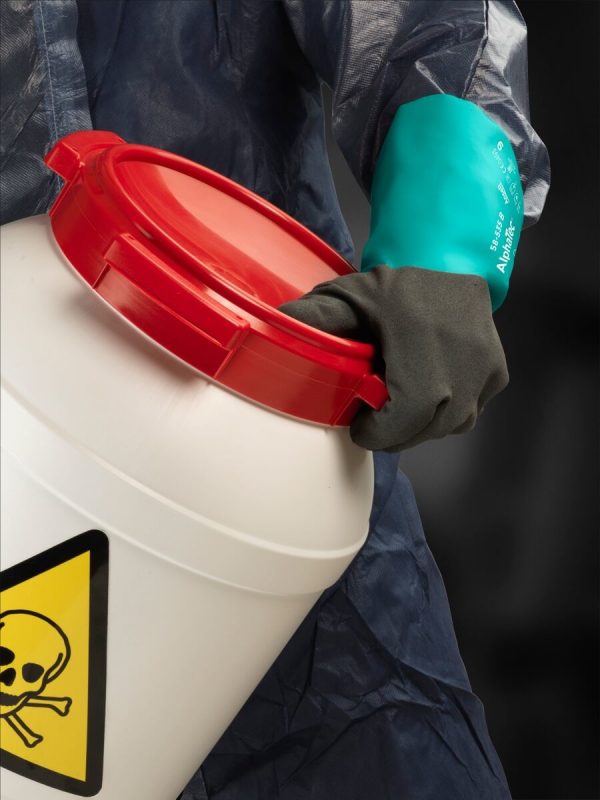 Luva Nitrílica Química Banho Duplo - AlphaTec 58-535B - Imagem 5