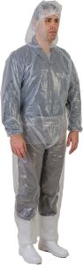 Conjunto Bata com Capuz Reutilizável