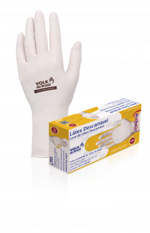 Luva Descartável Látex Natural com Pó